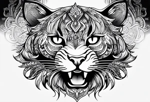 Big cat tattoo idea