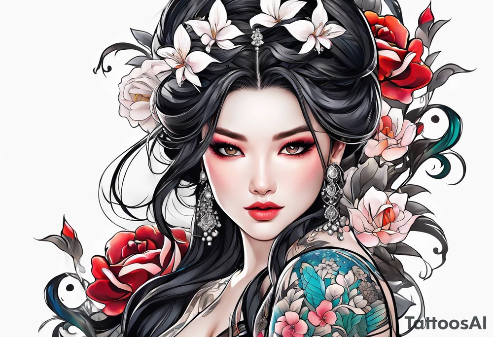 I want a design using this: 付佳茵 tattoo idea