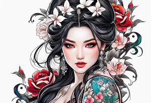 I want a design using this: 付佳茵 tattoo idea