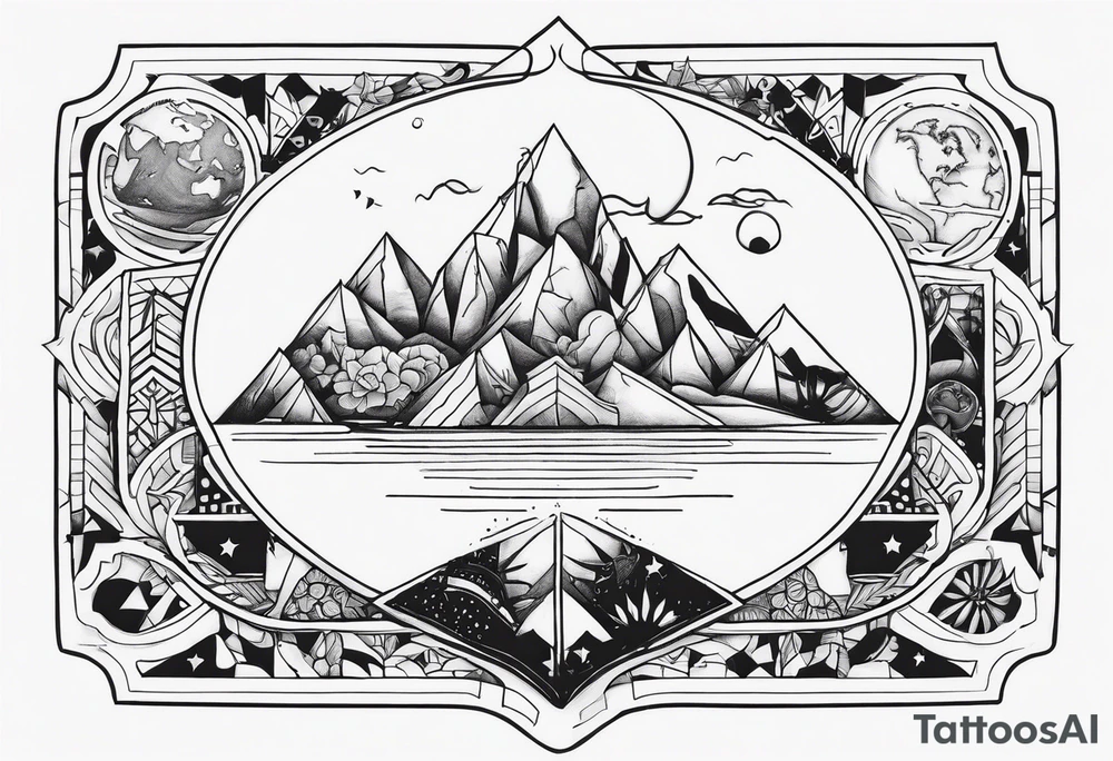 Travel the world tattoo idea