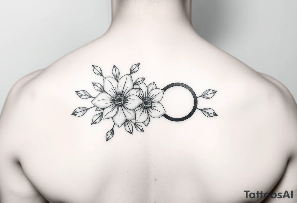 January December July birthday flower infinity sign tattoo idea