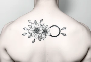 January December July birthday flower infinity sign tattoo idea