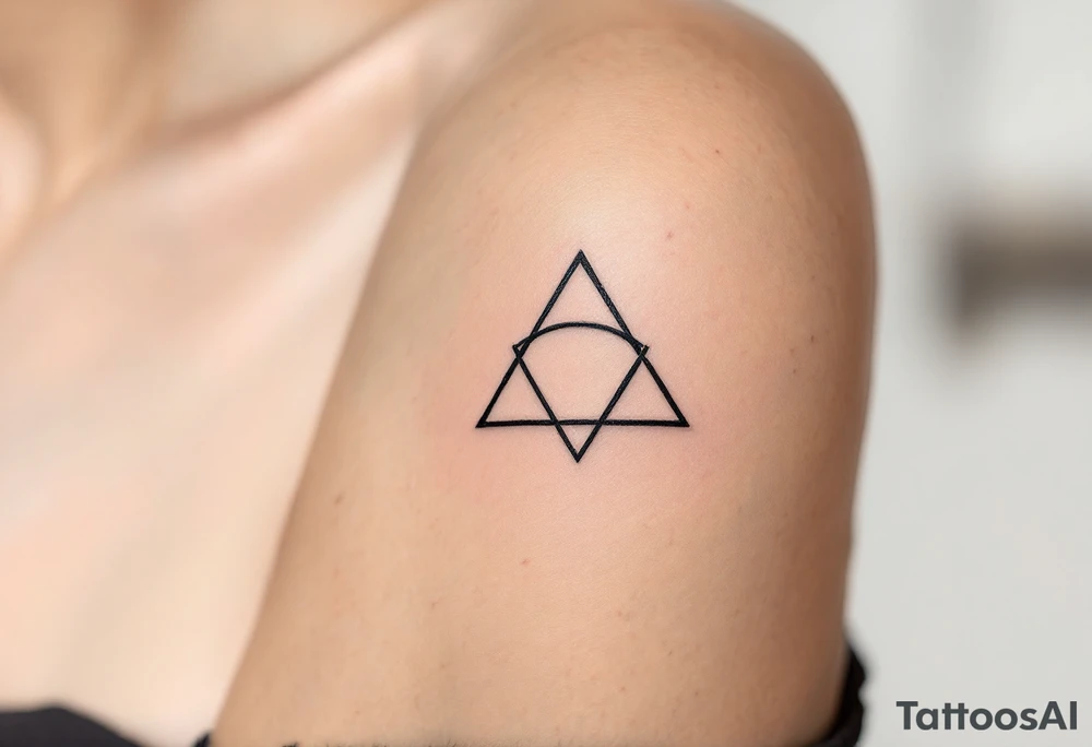 A minimalist black ink triquetra, tattoo idea