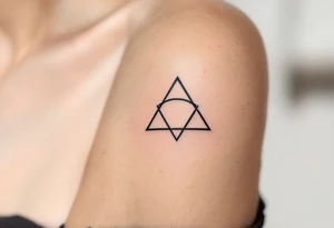 A minimalist black ink triquetra, tattoo idea