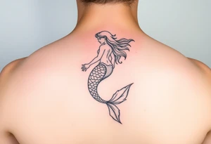 minimalist mermaid tattoo tattoo idea