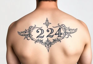Simple 224 into a tattoo tattoo idea