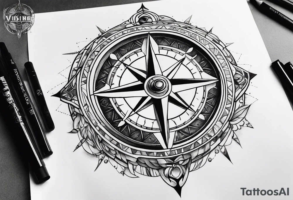Viking compass tattoo idea