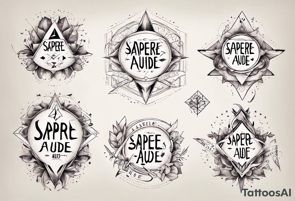 Schriftzug "sapere aude" tattoo idea