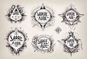 Schriftzug "sapere aude" tattoo idea