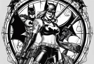 harley quin and batman tattoo idea