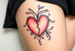 Broken heart tattoo idea