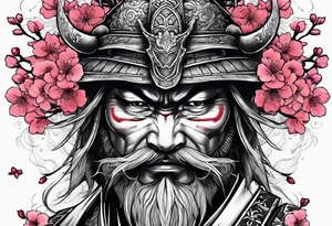 cherry blossom tree samurai tattoo tattoo idea