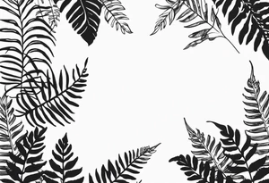 Lush Fern Leaves tattoo idea