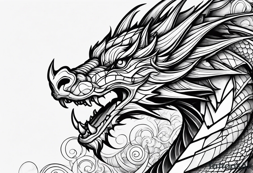 roaring dragons tattoo idea