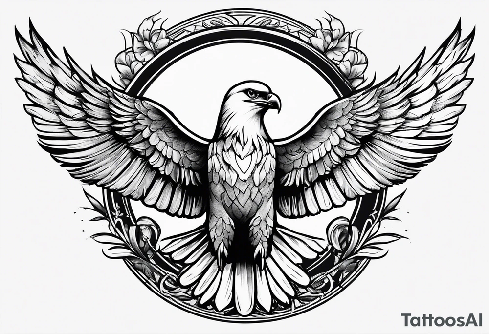 Dove and Eagle tattoo idea