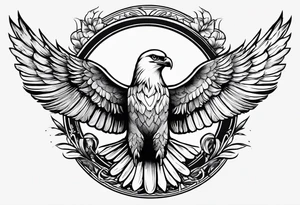 Dove and Eagle tattoo idea