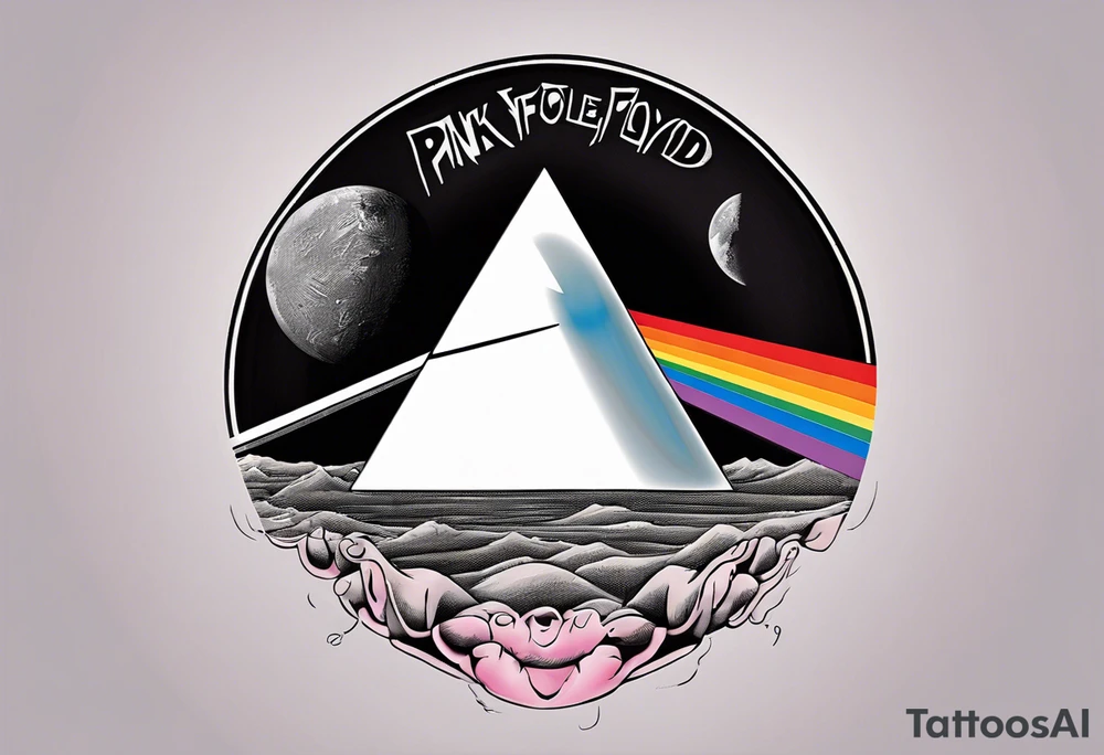 Pink Floyd album cover dark side of the moon. Gay pride tattoo idea