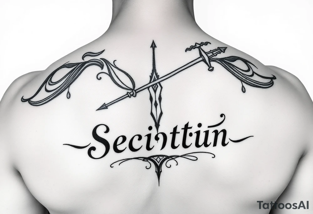 Sexy Sagittarius December 6th with the name genesis tattoo idea