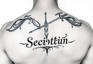 Sexy Sagittarius December 6th with the name genesis tattoo idea