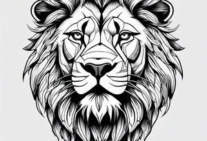 lion close up tattoo idea