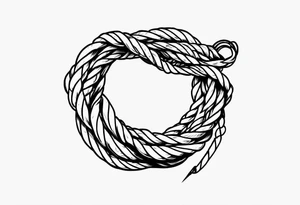 Rope wrapped and broken tattoo idea