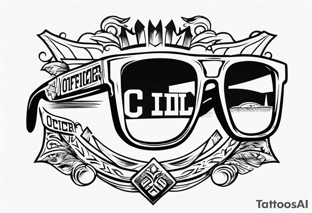 Officer Sunglasses tattoo idea