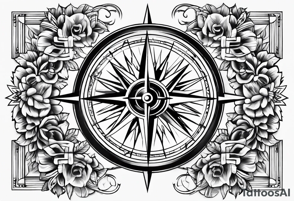 compass tattoo idea
