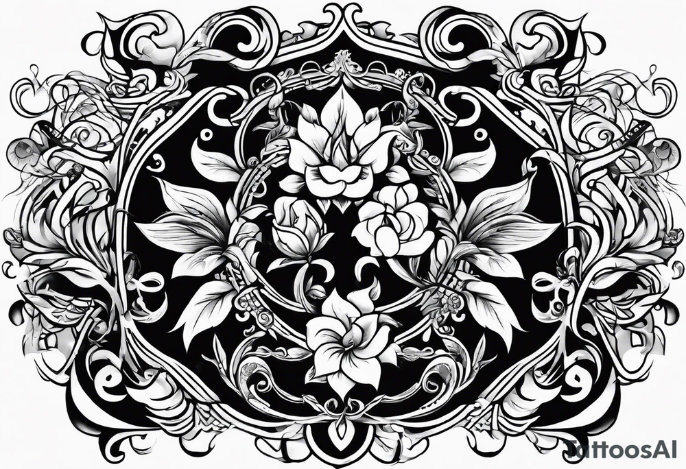 Rock a billy motive tattoo idea