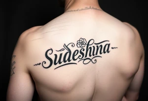 Tattoo in mores code of name Sudeshna on forearm tattoo idea