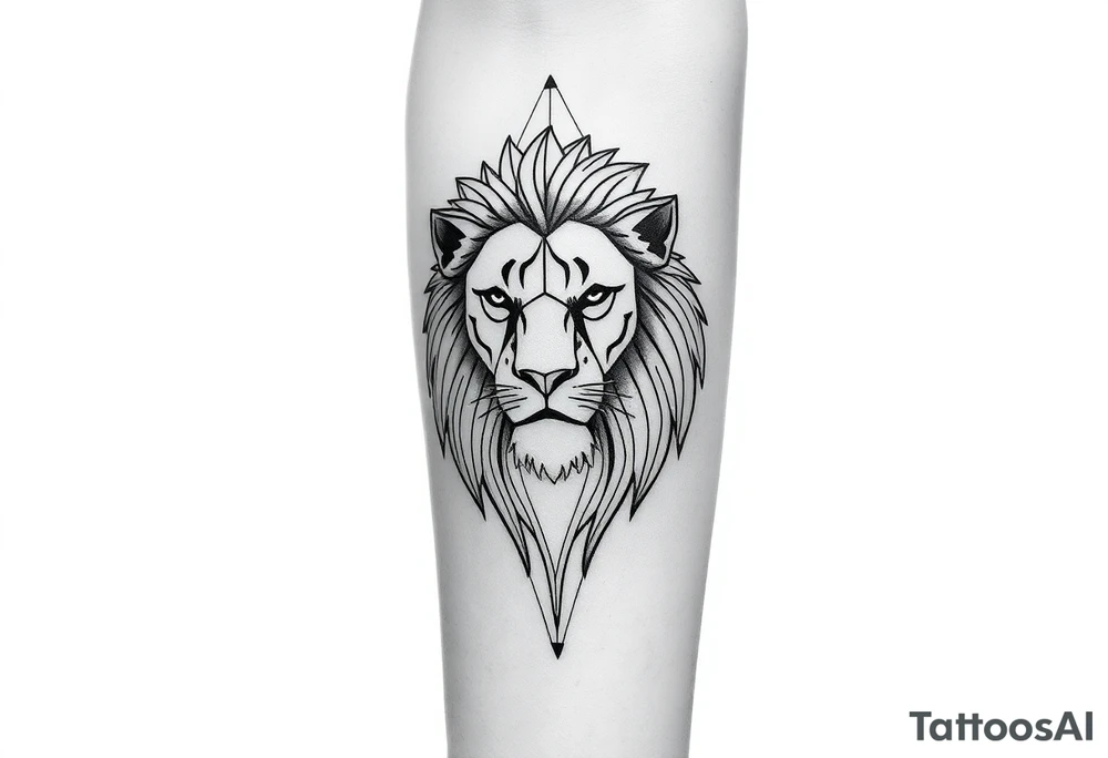 Forearm tattoo with lion tattoo idea