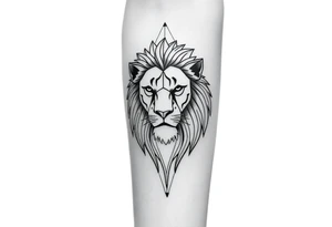 Forearm tattoo with lion tattoo idea