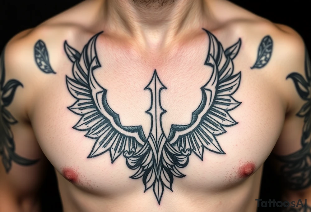 Powerful and majestic Irish family crust.For the last named smith into a full chest piece tattoo tattoo idea