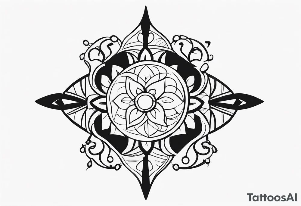 minimalistic symbol for february tattoo idea