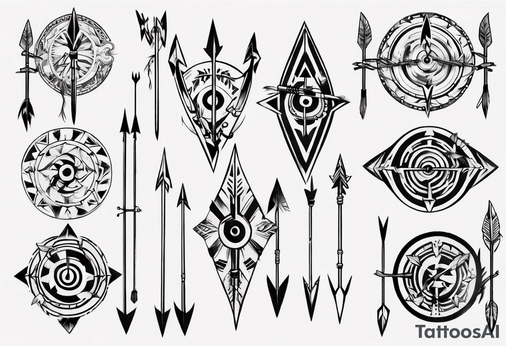 old archers arrow tattoo idea