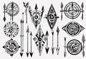 old archers arrow tattoo idea