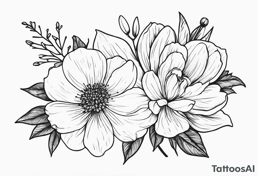March birth flower tattoo idea