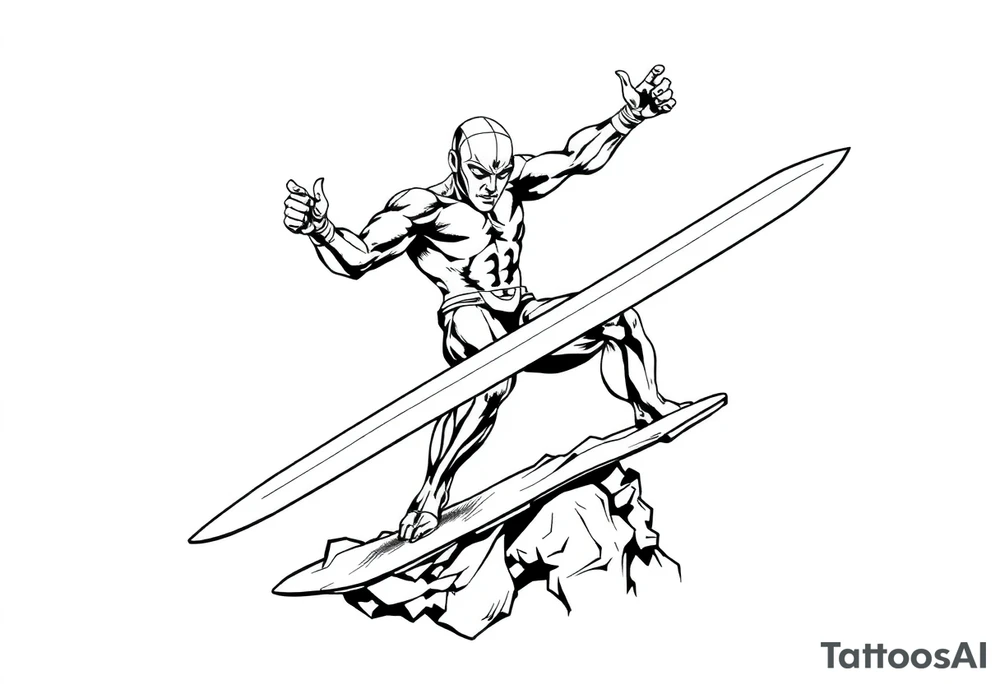 Silver Surfer comic accurate tattoo idea