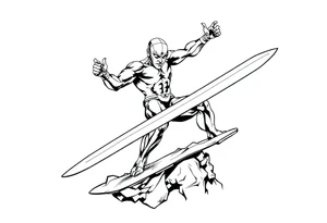 Silver Surfer comic accurate tattoo idea