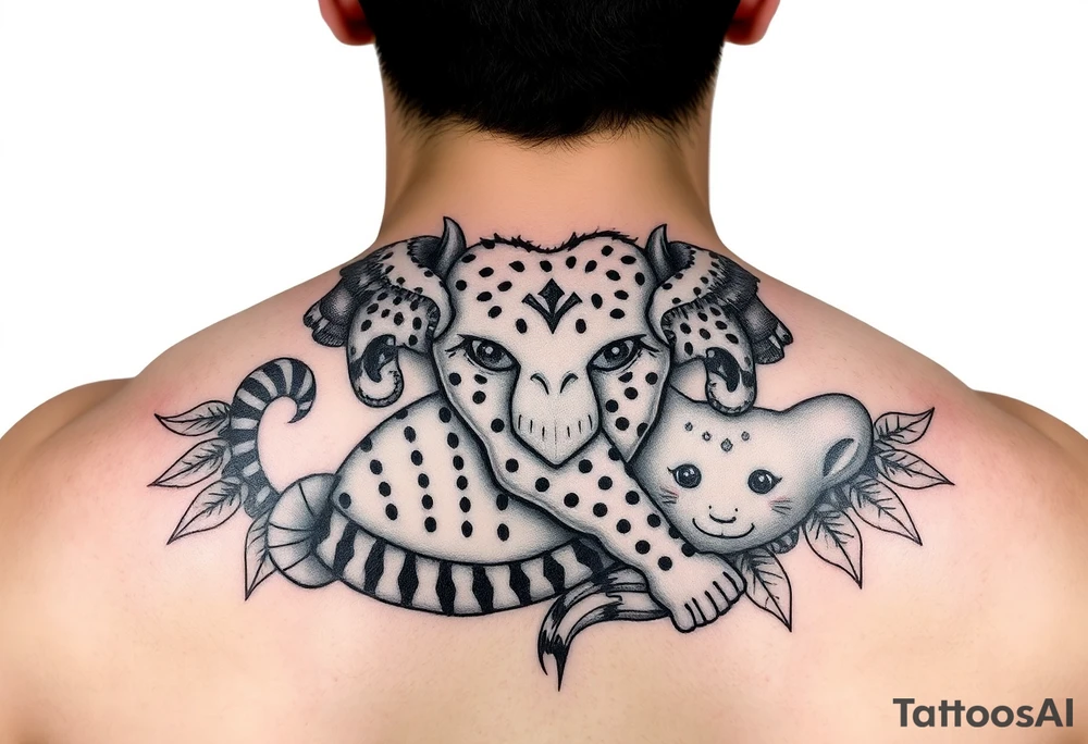 bali zoo themed tattoo idea