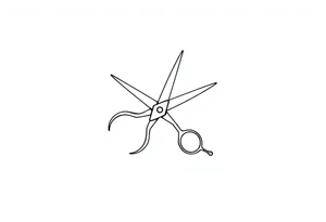 Scissor cutting line tattoo idea
