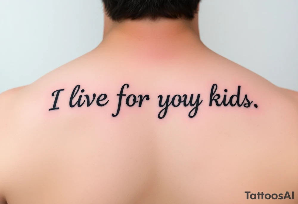 I live for my kids tattoo idea
