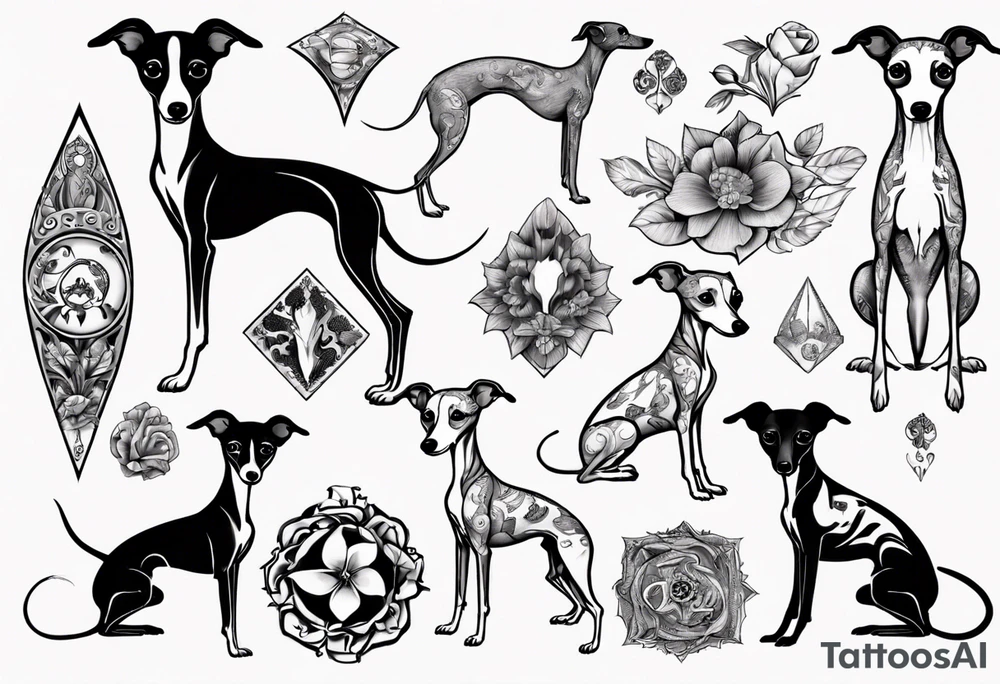 Italian greyhound tattoo idea