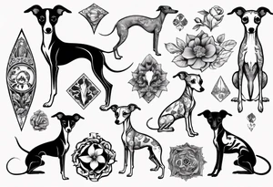 Italian greyhound tattoo idea