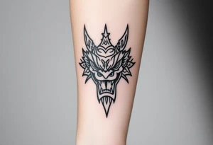 fierce Thai Naga head tattoo idea