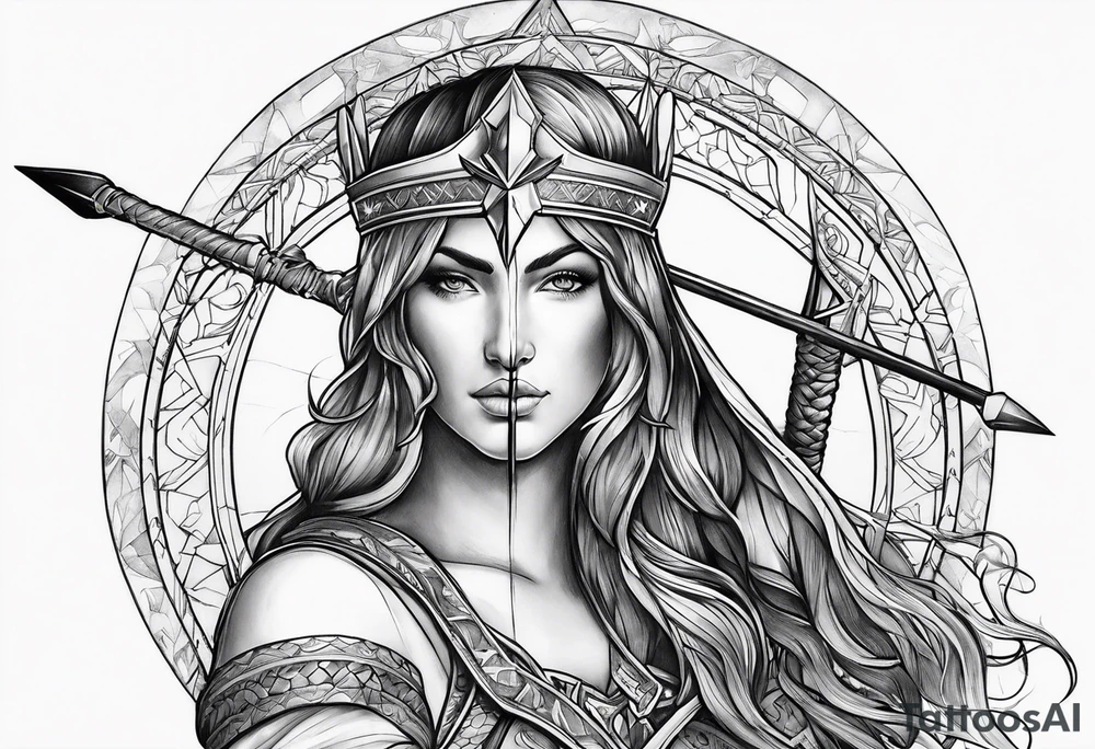 sagittarius, faith, strong, warrior, god, jesus, christ tattoo idea