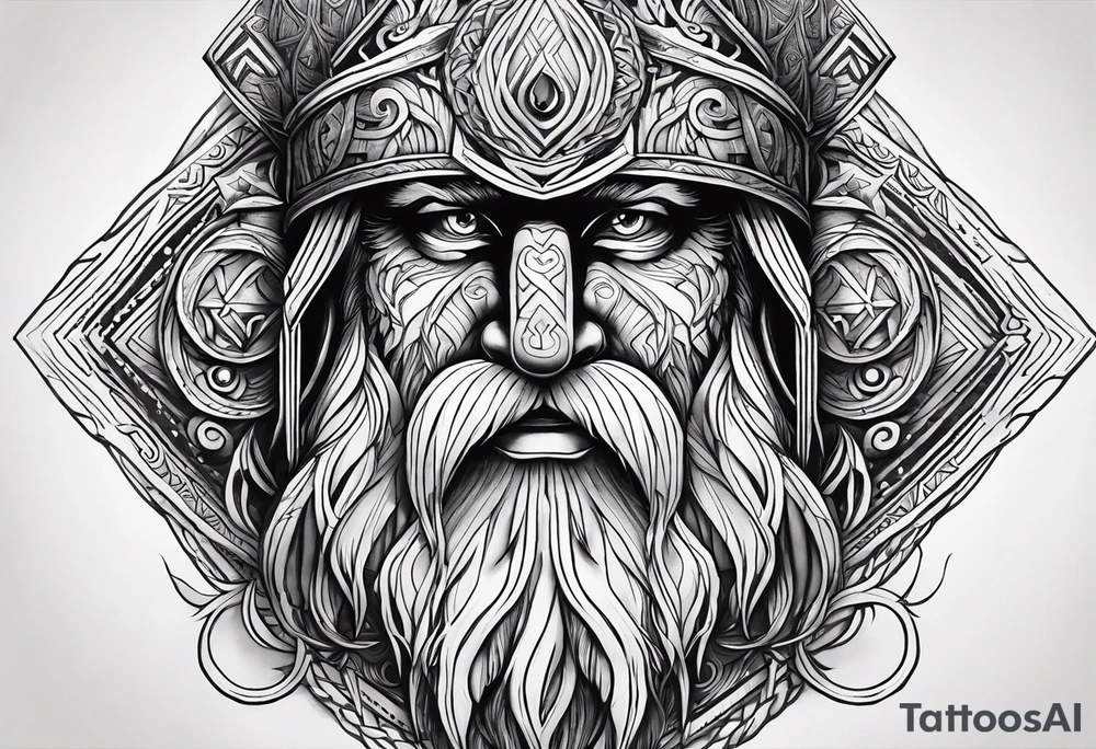 nordic god eye scar odin tattoo idea