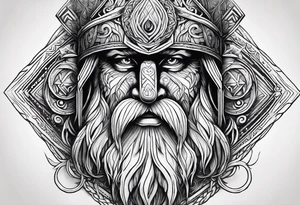 nordic god eye scar odin tattoo idea