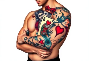 poker
king of hearts
love tattoo idea