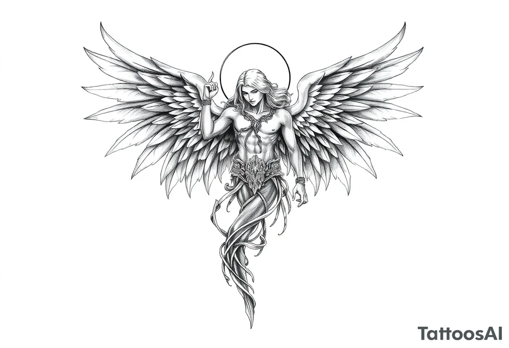 Archangel Azrael tattoo idea
