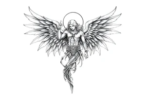 Archangel Azrael tattoo idea